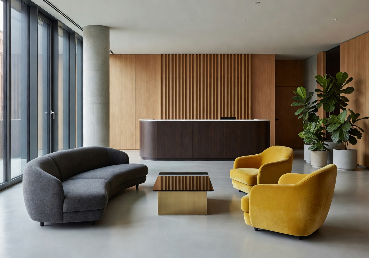 Milan Urban Stay hotel contemporary lobby with designer furniture